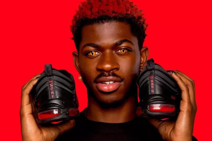 Lil Nas X and his Satan Shoes. PHOTO: MSCHF