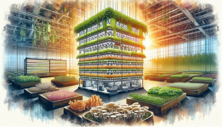 Illustration of successful indoor vertical farming operations