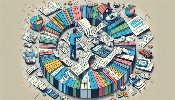 Illustration of creating a monthly budget