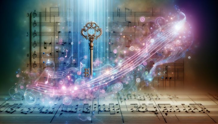 Illustration of musical scales and keys