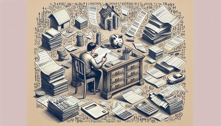 Illustration of a person managing their personal finances