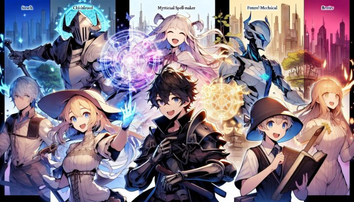 An illustration of diverse anime characters from popular series, representing the world of anime.