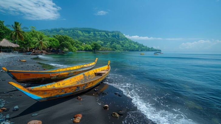 beautiful nature landscape with black sandy beach ocean Top 10 Things to Do in Sri Lanka: Beaches, Wildlife & Heritage Sites