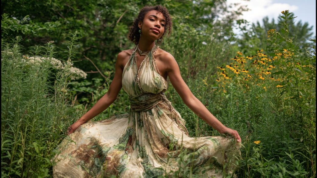 green emerald velvet dress Evita Midi Dress-Cleobella M / Mosaic Ikat main image 0